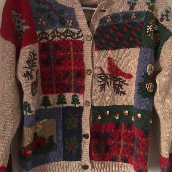 Woman’s fall Y2k VTG nutcracker embroidered holiday Christmas festive sweater - Picture 4 of 12